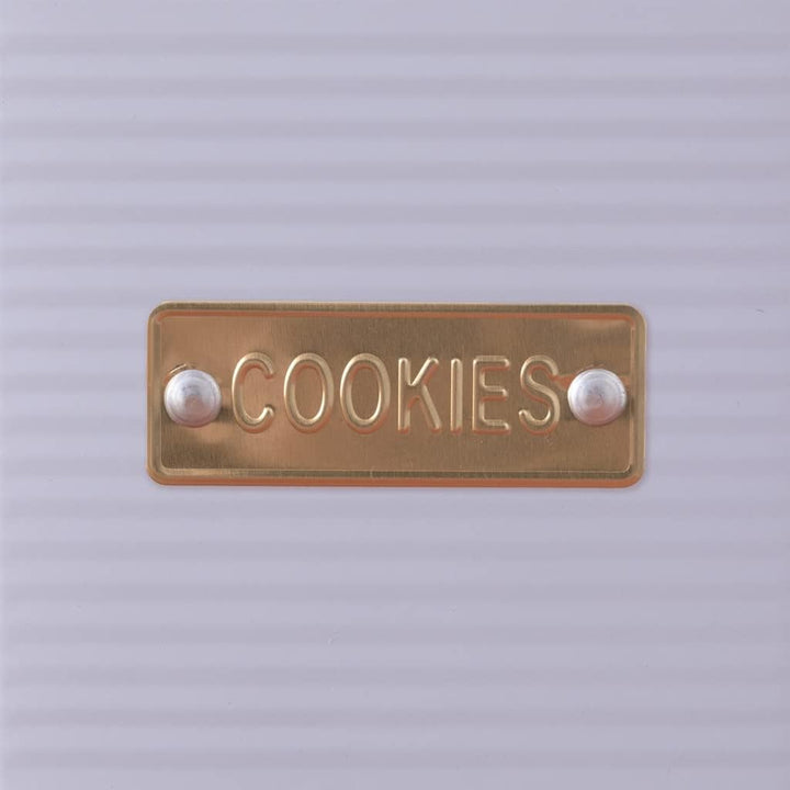 TYPHOON OTTO Keksdose Metall mit Deckel 2,6 L weiss, Keksdose gross luftdicht mit Bambusdeckel und S