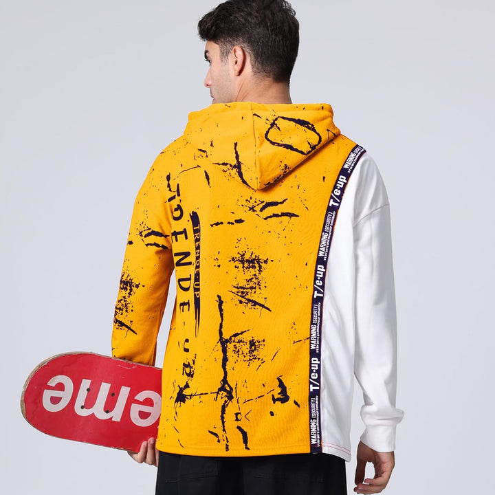 COVISOTY Hoodie Herren Kapuzenpullover Pullover，Herren Techwear Hip Hop Patchwork Unisex Streetwear