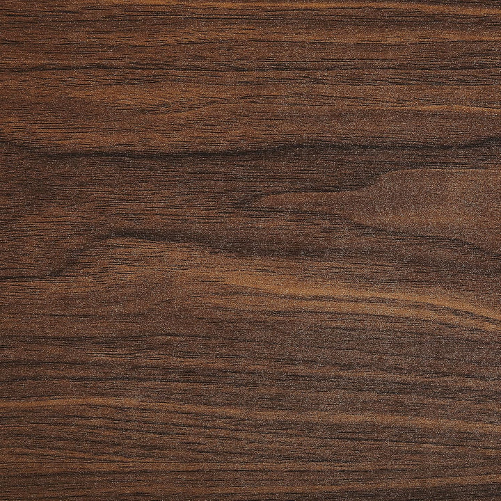 Beliani TV-Möbel dunkler Holzfarbton shwarzes geometrisches Muster Retro-Stil Prescot