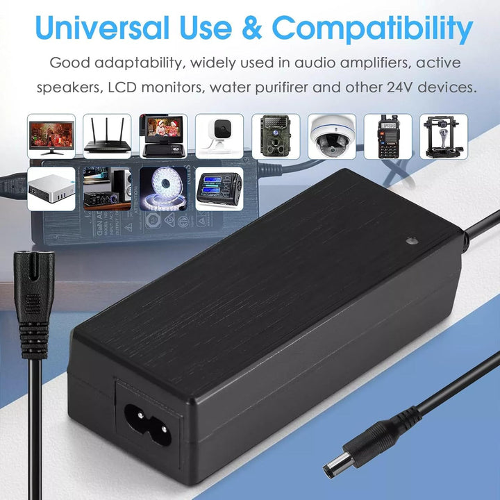 AC 100-240V DC 24V/4A 96W Netzteil Adapter für Verstärker/Lautsprecher/Monitor (24V/4A), 24V/4A