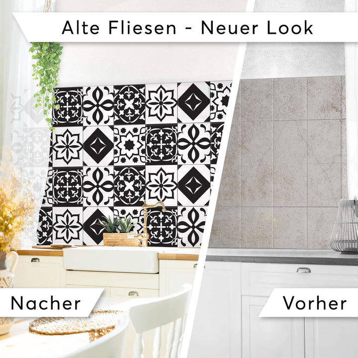 CREATISTO Klebefliesen Stickerfliesen Fliesenfolie - Klebefolie Aufkleber für Wand-Fliesen I Klebefl