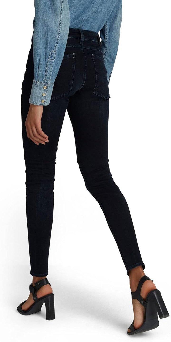 G-Star Damen Lhana Skinny Jeans 24W / 32L Schwarz (Worn in Eve Destroyed D19079-8971-c267), 24W / 32