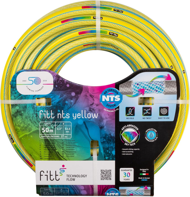 Fitt Yellow Wasserschlauch NTS New, Gelb, 12,5 mm x 50 m mm 12,5 x 50 mt Gelb, mm 12,5 x 50 mt Gelb