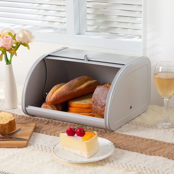 HollyHOME Brotkasten Brotaufbewahrungsbox, Metall-Brotkästen für die Küche, Brotaufbewahrungsbehälte
