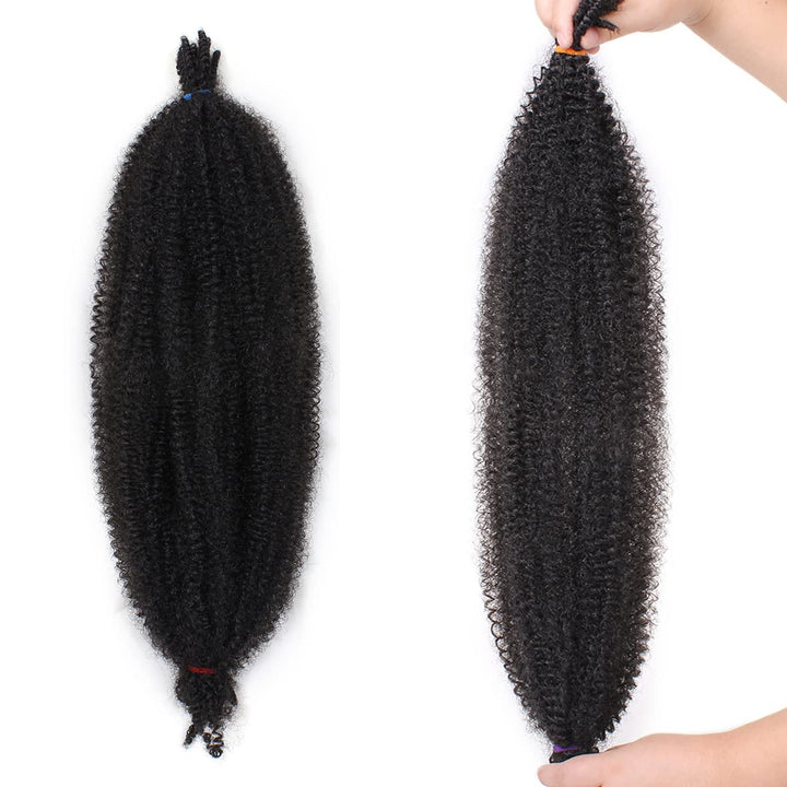 Leeven 24 Inch Pre-Separated Springy Afro Twist Hair 8 Packs Popping Spring Twist Hair for Marley Lo