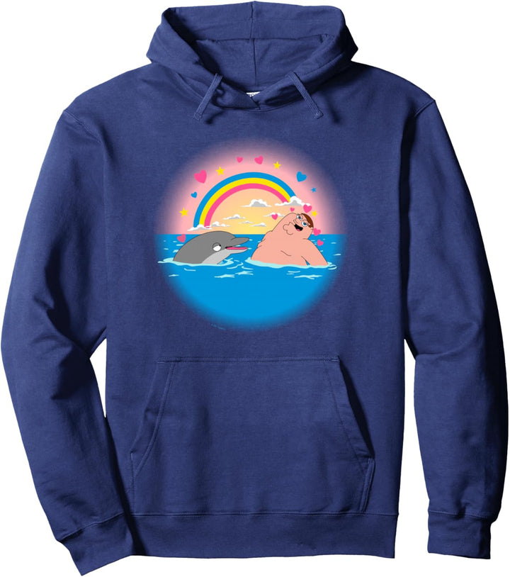 Family Guy Peter Delfin & Regenbogen Pullover Hoodie