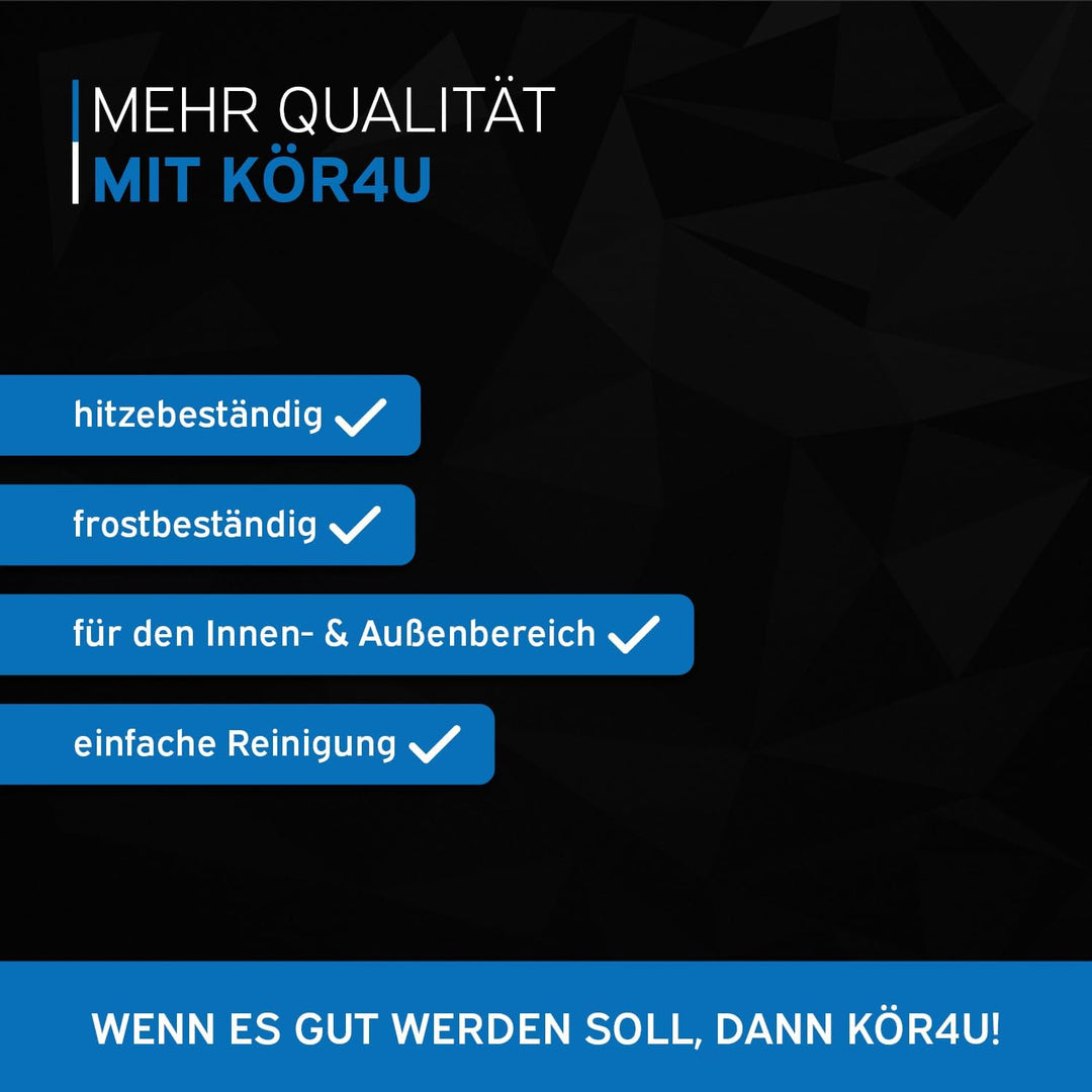 kör4u Ausgussbecken weiss 50cm, aus robustem Stahl für Keller, Waschküche, Garten, Spülbecken, inkl.