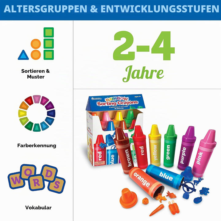 Learning Resources Sortierstifte in Regenbogenfarben Buntstifte, Buntstifte