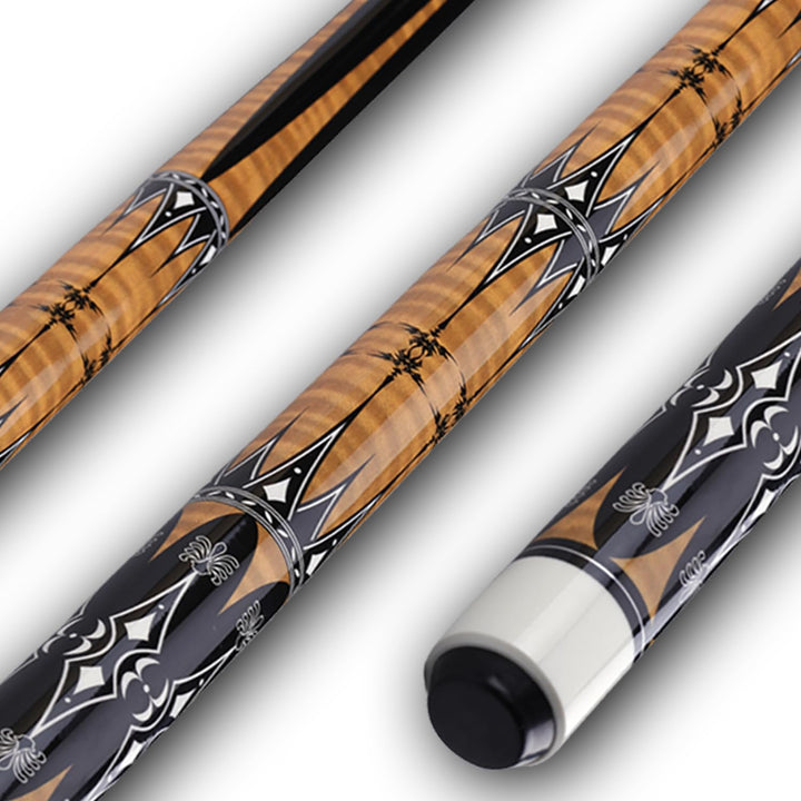 58" Pool Billard Queue with 13mm Tip,19 20 oz Billiard Cue,Schwarz oder Weiss，1/2 Maple Queue Sticks