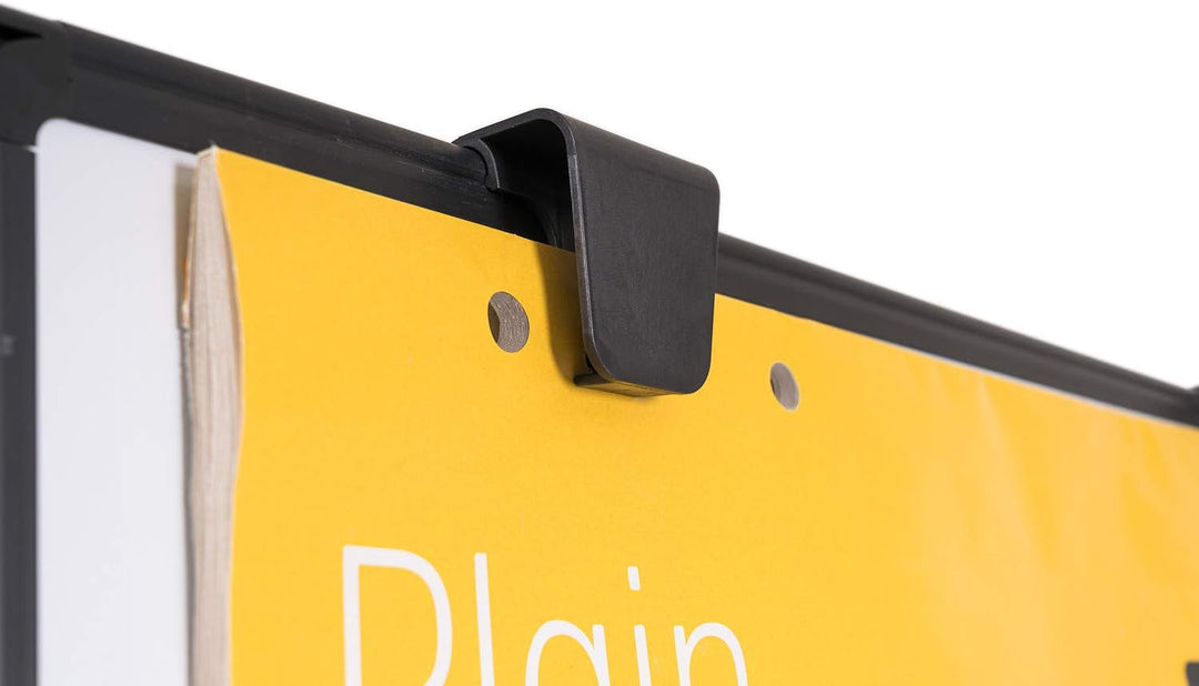 BoardsPlus Dreibein Flipchart, Magnetische Tafel, Mit Aluminiumrahmen, höhenverstellbar, Schwarz, Ge