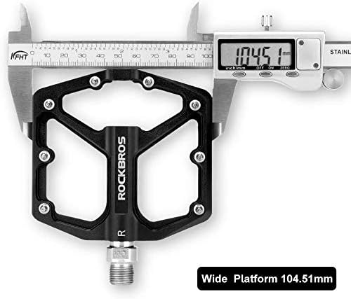 ROCKBROS Fahrradpedale Rennrad Pedale Aluminium Platform Pedale Ultraleicht Antirutsch Fahrrad Pedal