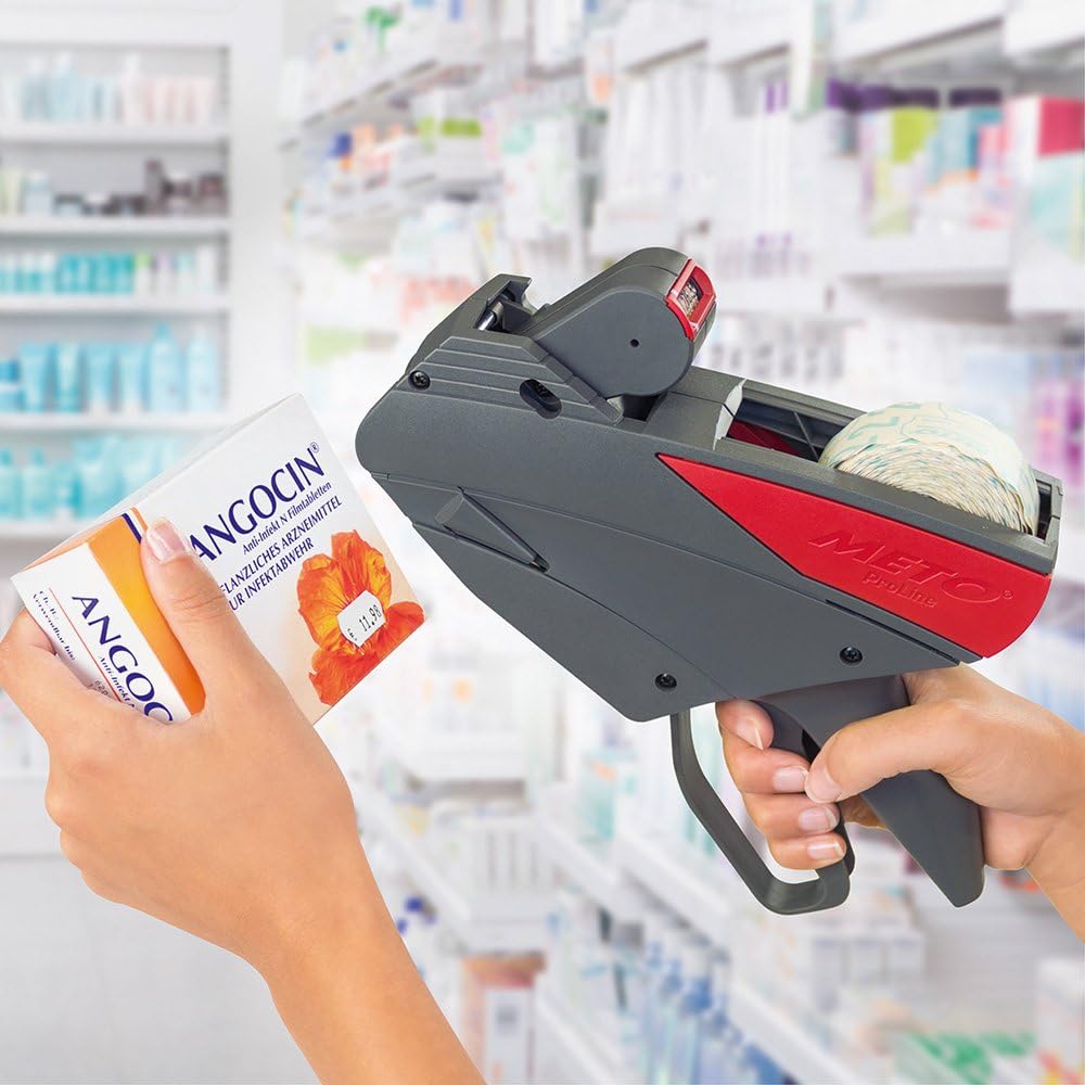 Original Meto ProLine S, Profi Preisauszeichner Set 9505477 (1-zeilig, 10-stellig für 26 x 12 mm Eti