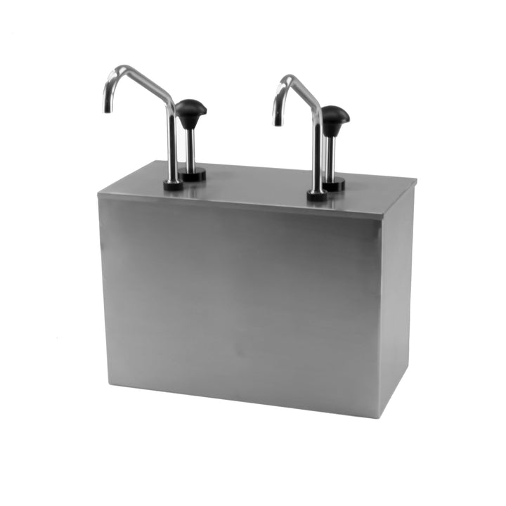 2x 3L Saucenspender, Ketchup- Mayonnaise- und Senfspender aus Edelstahl 2er Spender Edelstahl 2x3L,