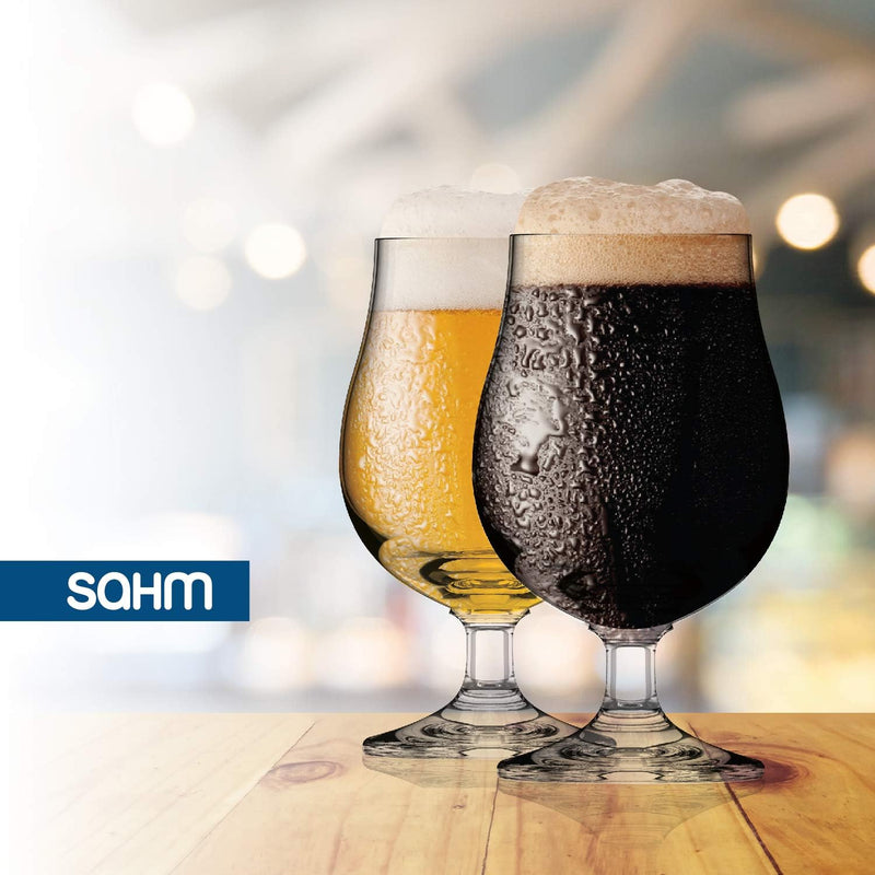 Sahm Bristol Pokal Biergläser 0,3 Liter (6 STK) - Biertulpe - Biergläser Set - Spülmaschinengeeignet