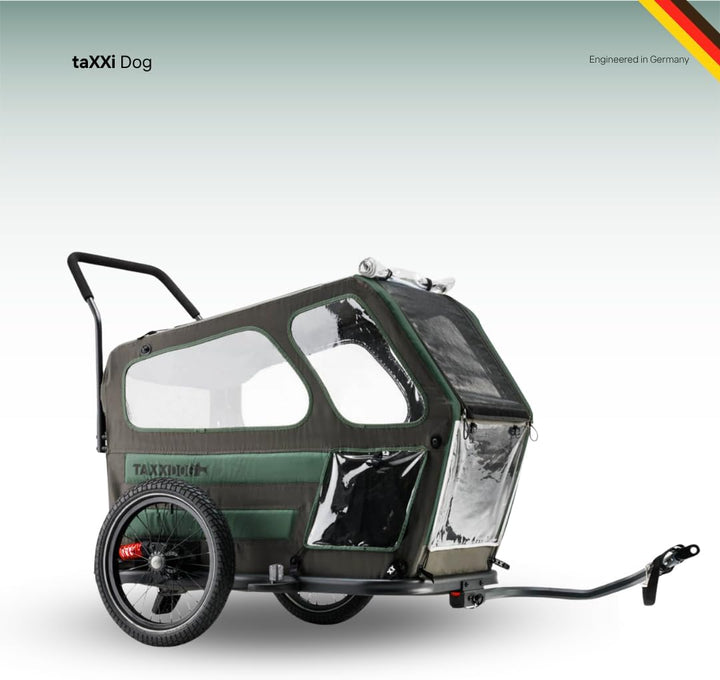 TAXXI Dog M Hundeanhänger für Fahrrad – Stabiler Fahrradanhänger für Hunde bis 40kg – mit Einstieg v