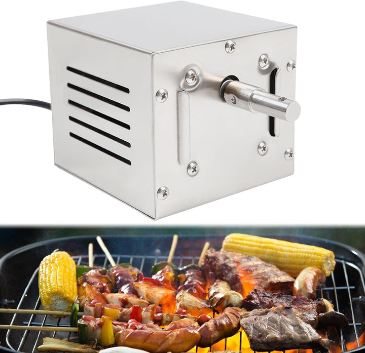 Spanferkelgrillmotor, 80-100kg Grillmotor BBQ-Röster, Grillspiessmotor Rostfreier,Rotisserie Roaster