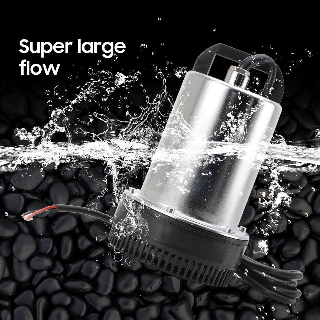 Tauchpumpe 12V Schmutzwasserpumpe Entwässerungspumpe 160W 6000L/h Förderpumpe Schmutzwasserpumpe Bru