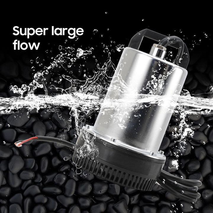 Tauchpumpe 12V Schmutzwasserpumpe Entwässerungspumpe 160W 6000L/h Förderpumpe Schmutzwasserpumpe Bru