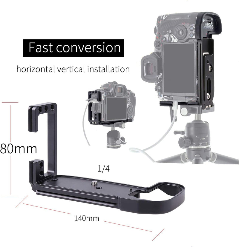 R5 L Winkle, L Bracket Platte für Canon EOS R5 R6 R5C, Extendable Vertical Shoot Schnellwechselplatt