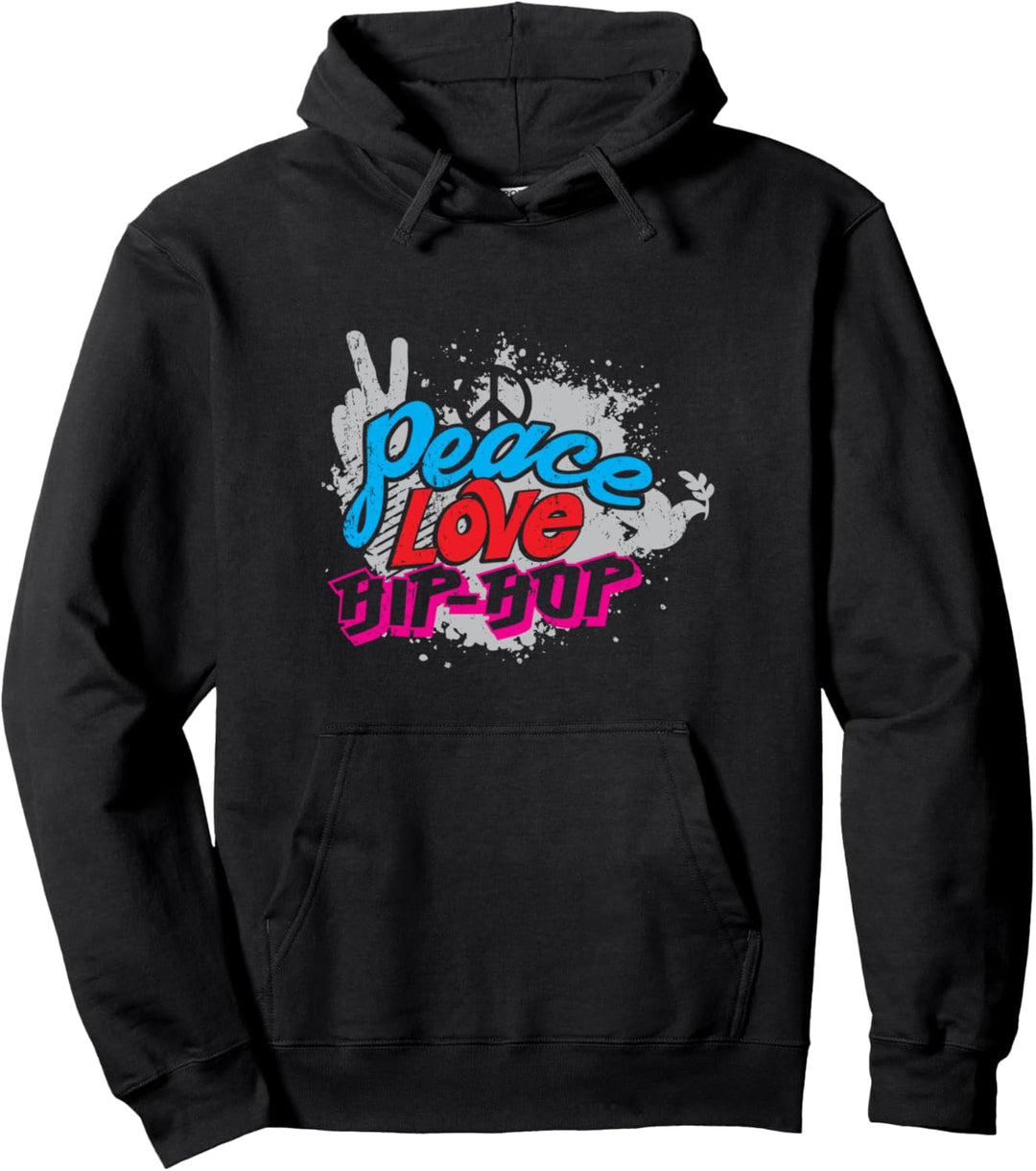 Peace Love Hip Hop Dancing Pullover Hoodie