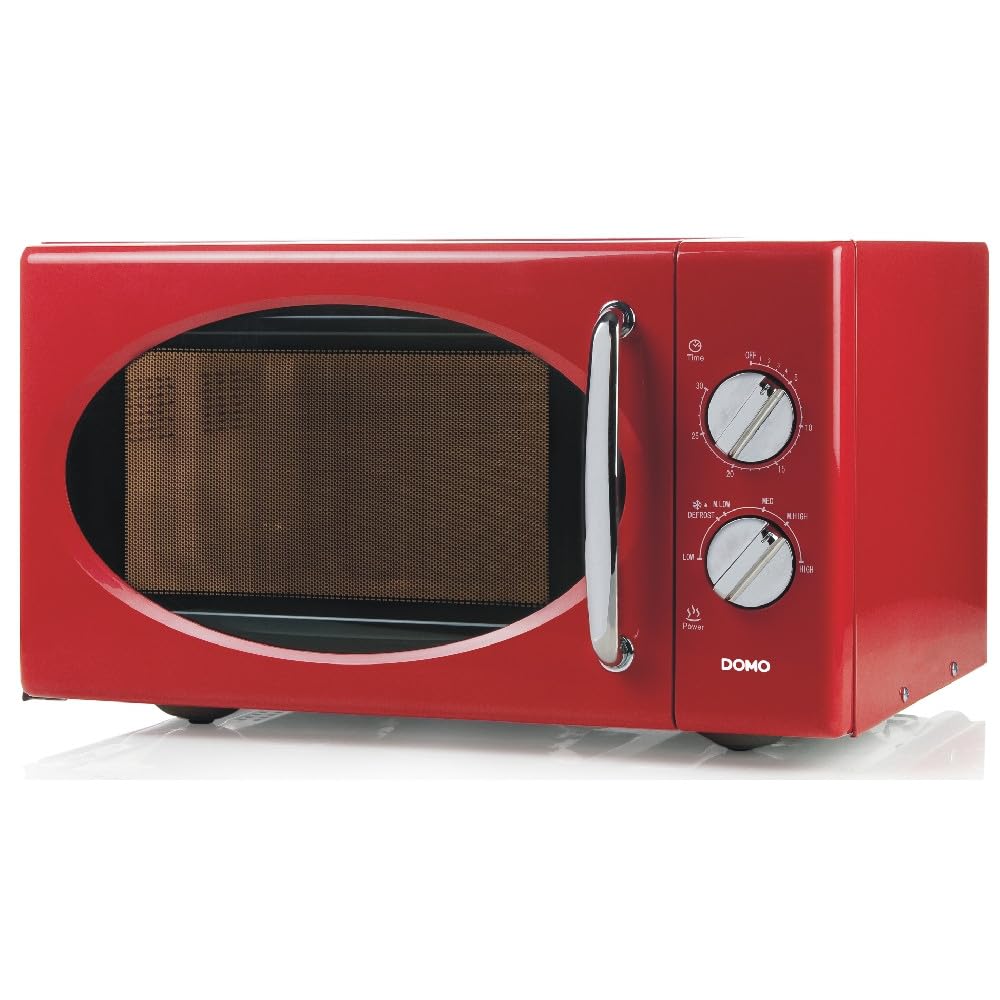 DOMO DO2925 Freistehend Mikrowelle - 5 Leistungsstufen - Auftauen - Mechanische Bedienung - Mit Time