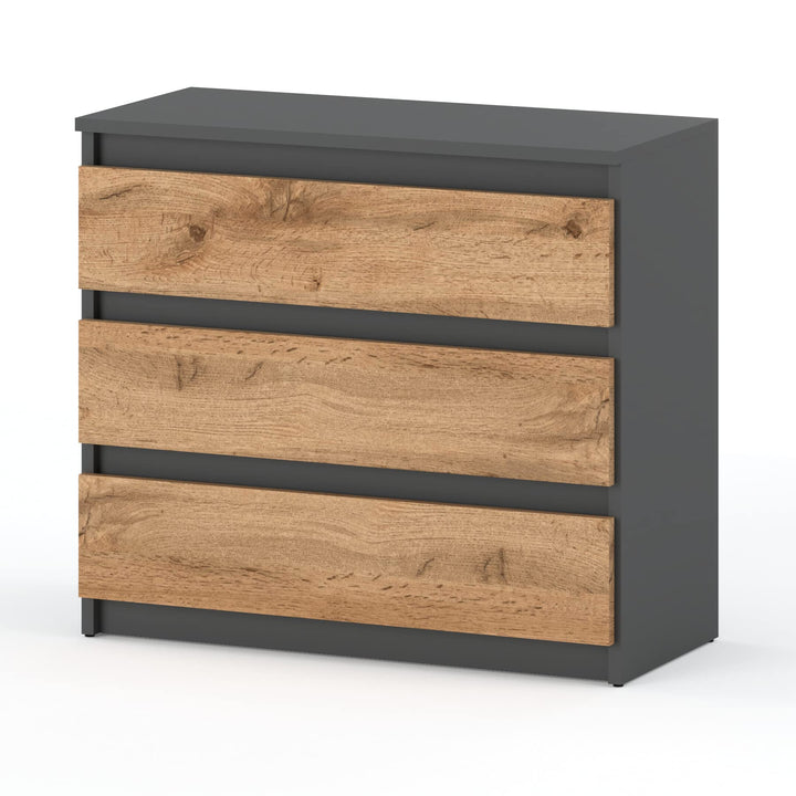 MRBLS Kommode mit 3 Schubladen Sideboard Schubladenschrank Kleiderschrank Modern Möbel mit Schublade