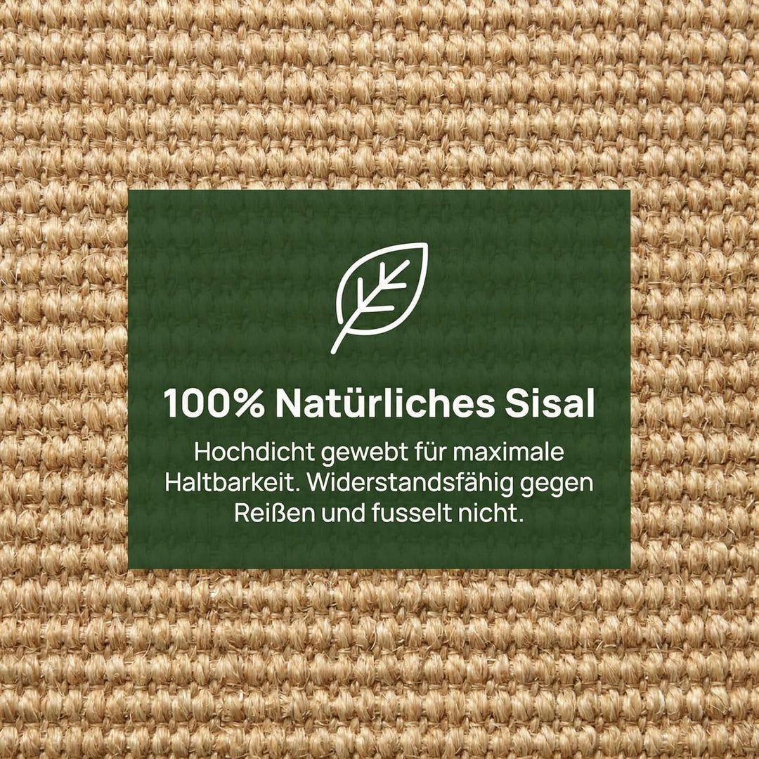 Premium Sisal Kratzmatte selbstklebend - Verbessertes Kratzbrett für Wand & Sofa, strapazierfähiger