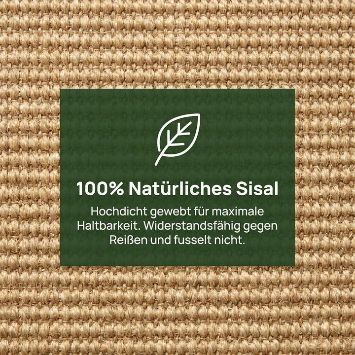 Premium Sisal Kratzmatte selbstklebend - Verbessertes Kratzbrett für Wand & Sofa, strapazierfähiger