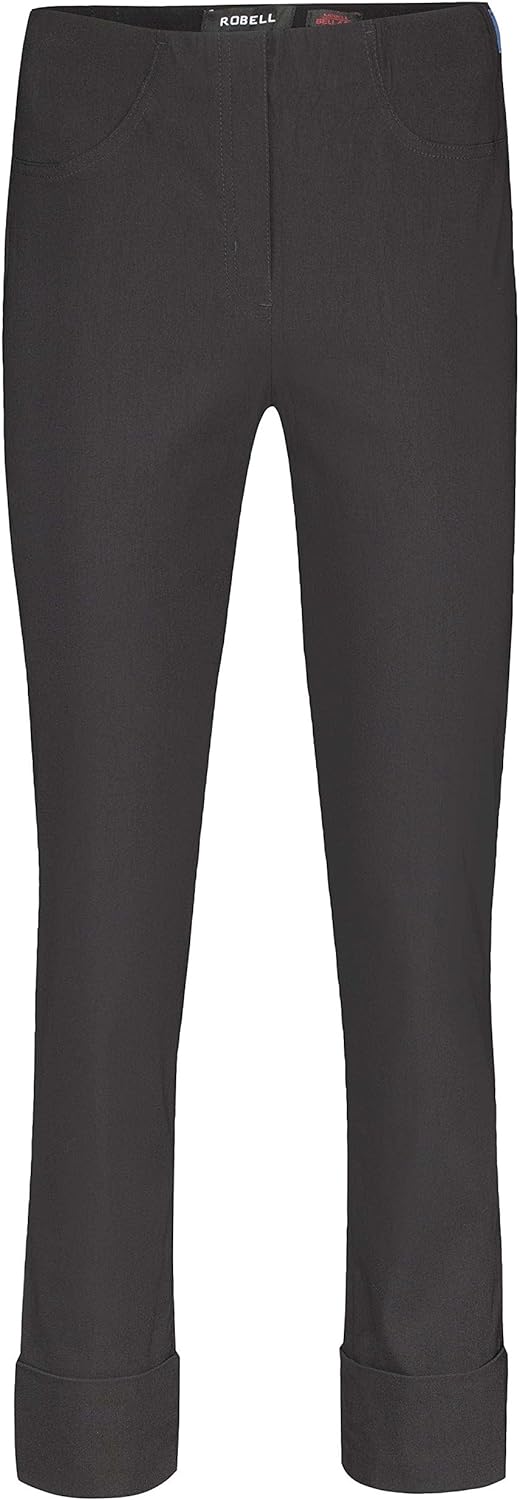 Robell Bella Slim Fit 7/8 Stretchhosen Schlupfhosen Damen Hosen #Bella versch.Farben (38, Schwarz)