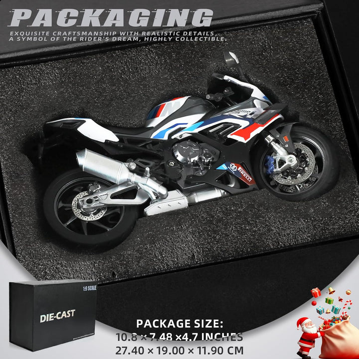 Risopen 1:9 für BMW M 1000RR Modell – Fertigmodell aus kdruckguss, Mini Motorrad Geschenk für Erwach