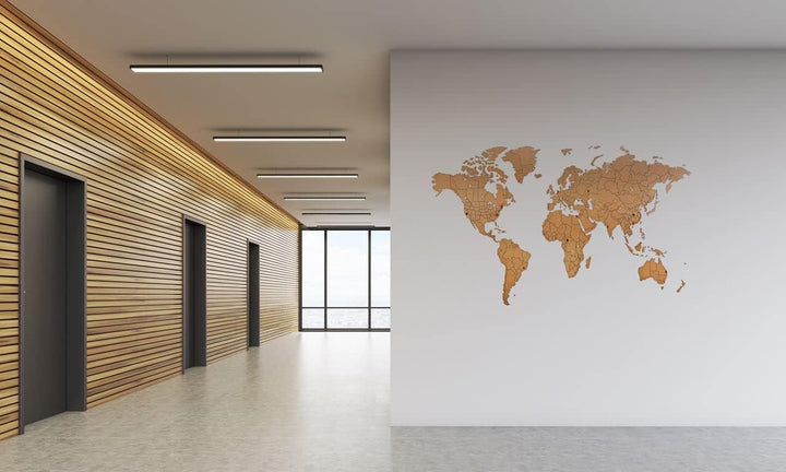 MiMi Innovations Luxuriöse Weltkarte True Puzzle aus Hochwertig Holz - Weltkarte Wand/Wanddekoration