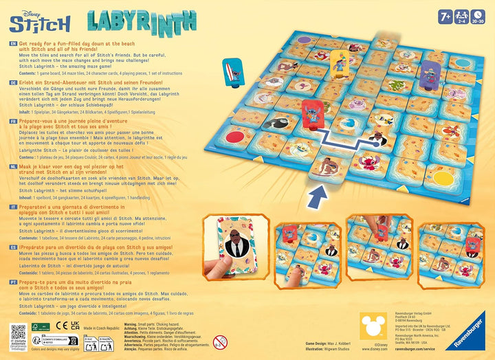 Ravensburger 24943 - Stitch Labyrinth - Der Spieleklassiker für 2-4 Spieler ab 7 Jahren mit dem lieb