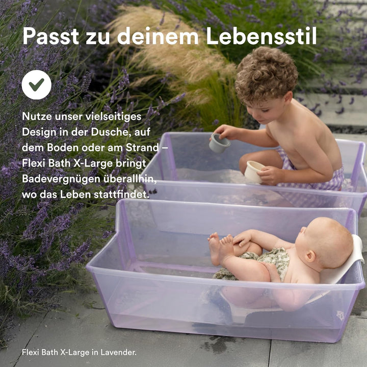 Stokke Flexi Bath XL (Sandy Beige) mit Newborn Support - Leichte Konstruktion & einfach zu verstauen