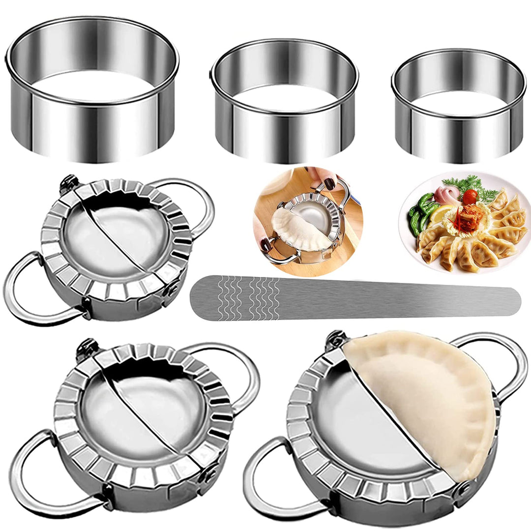 Ravioli Former,7 Stück Edelstahl Knödel Ravioliformer Set,Ravioli Aussteche,Dumpling Maker,Zur Herst