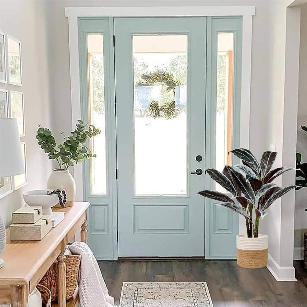 Briful 63CM Künstliche Cordyline Fruticosa Kunstpflanze Gross Dekorative Indoor Tropische Pflanzen K