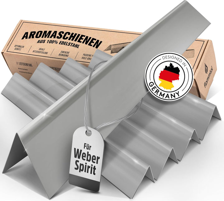 flammtal [Das Original - Aromaschienen FLAVE [5 Stück] - Für Weber Spirit 310/320/330 - Hochwertige