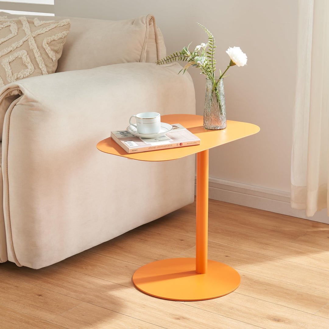 [en.casa] Beistelltisch Nastätten Gartentisch Couchtisch mit Metallgestell Sofatisch modernes Design