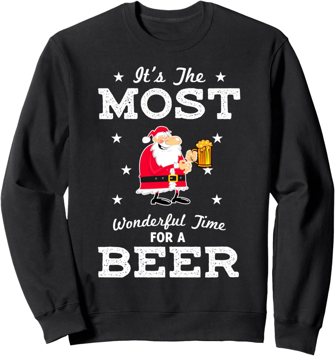 Its The Most Time For A Beer Halloween Christmas Fun Sweatshirt