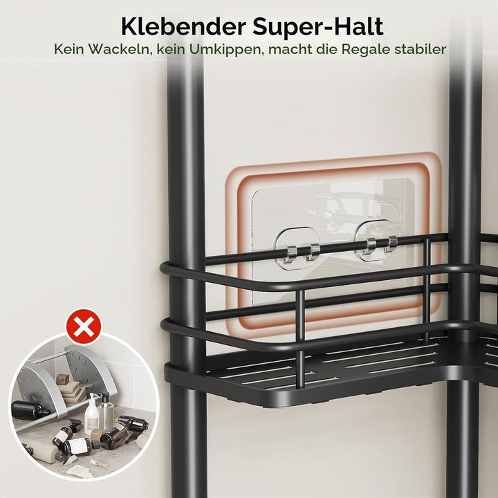 Orimade 2 Stück Duschregal Stehend Rostfrei,Ecke Duschablage Freistehende, Duschablage ohne Bohren f