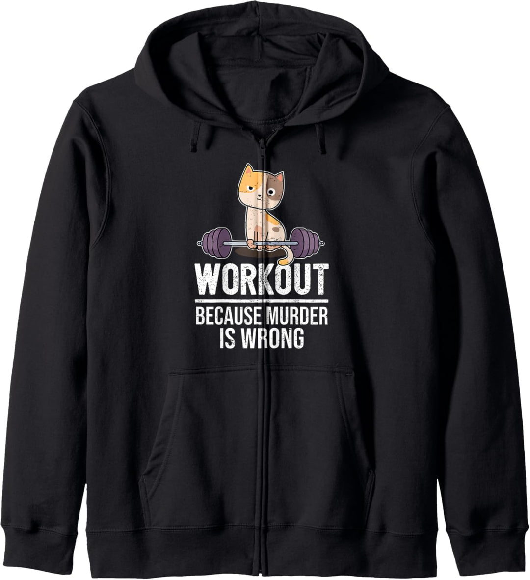 Ironischer Fitness Workout Athletik Spruch I Wütende Katze Kapuzenjacke