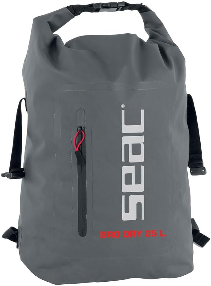 SEAC Bro Dry Rucksack, wasserdicht, 33 x 60 x 22 cm, 25 Liter, grau, Einheitsgrösse