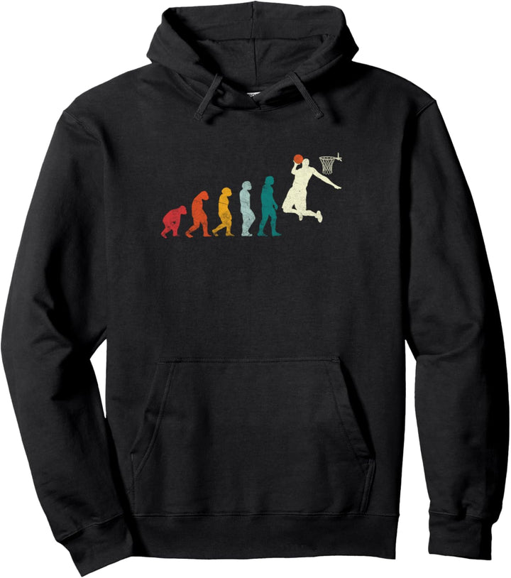 Basketball Evolution Geschenk Vintage Basketballspieler Pullover Hoodie