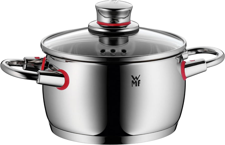 WMF Quality One Kochtopf klein 16cm, kleiner Topf mit Glasdeckel mit Dampföffnung, Nudeltopf, Fleisc