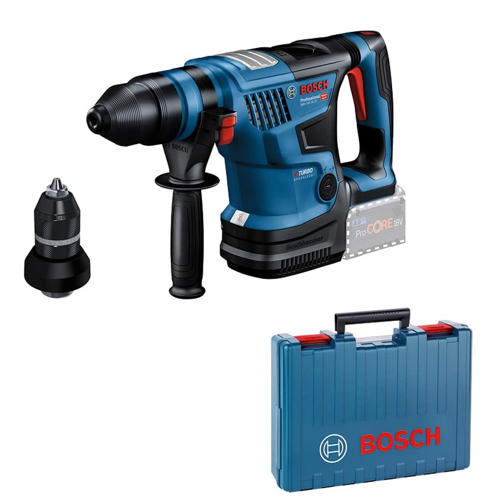 Bosch Professional BITURBO Akku-Bohrhammer GBH 18V-34 CF (mit SDS plus Wechselfutter, 5,8 J, inkl. B
