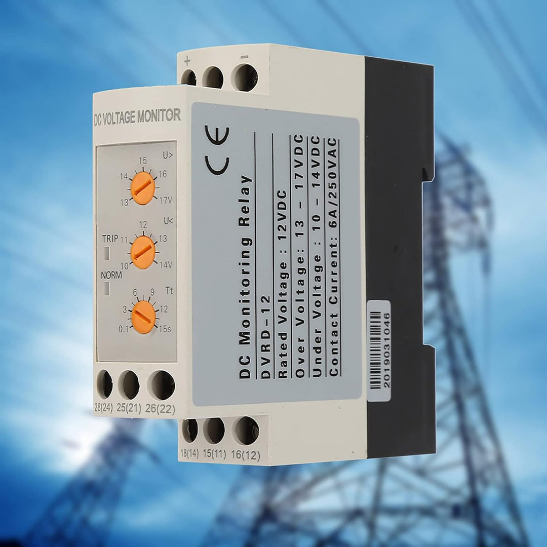13V-17V 10V-14V Spannungsüberwachungsrelais DC 12V Überspannungs- und Unterspannungsschutzrelais 35m