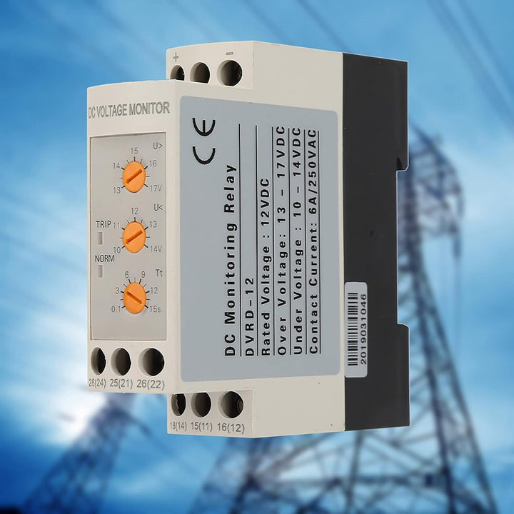 13V-17V 10V-14V Spannungsüberwachungsrelais DC 12V Überspannungs- und Unterspannungsschutzrelais 35m