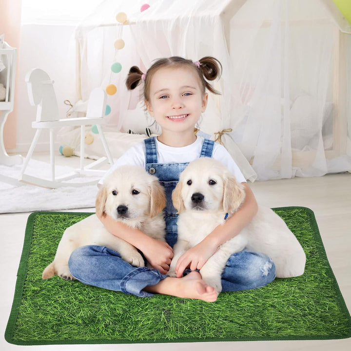 Yumech 2Pcs Künstliche Haustier Pee Gras Matte Reusable Hunde Töpfchen Fach Ausbildung Matte Pet Ras