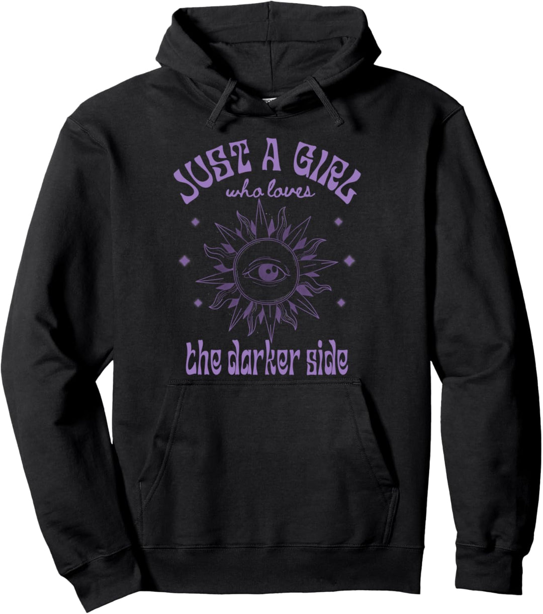 Nur ein Mädchen, das die dunklere Seite liebt, Goth, Wicca, Okkult Pullover Hoodie