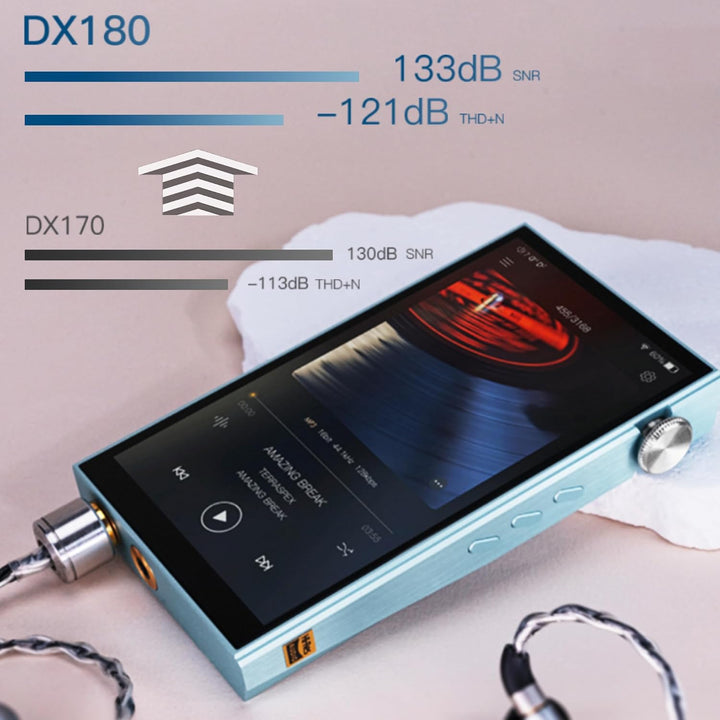 iBasso DX180 Digitaler Audio-Player (128 GB, Schwarz) 128 GB - Schwarz, 128 GB - Schwarz