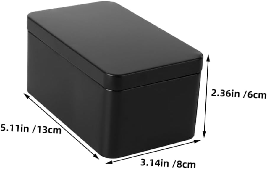 2stücke Kleine Rechteckige Metalldosen Mit Deckel Dekorative Aufbewahrungsbox Für Tee Kekse Und Klei